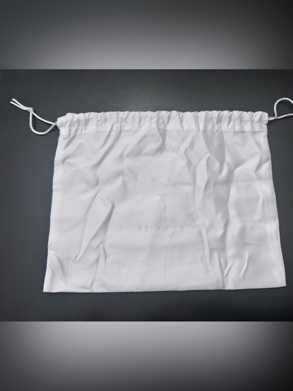 Coach White Drawstring Logo Pouch - Picture 2 of 4